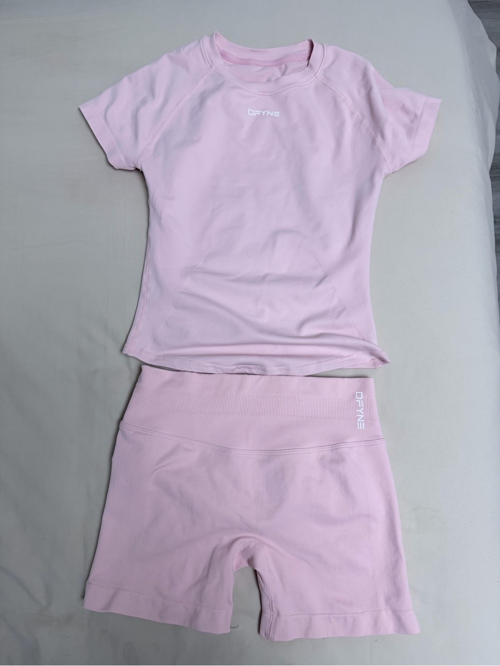 OFYNE Pink Seamless Active Short Set - Women's Sports Bra & Shorts